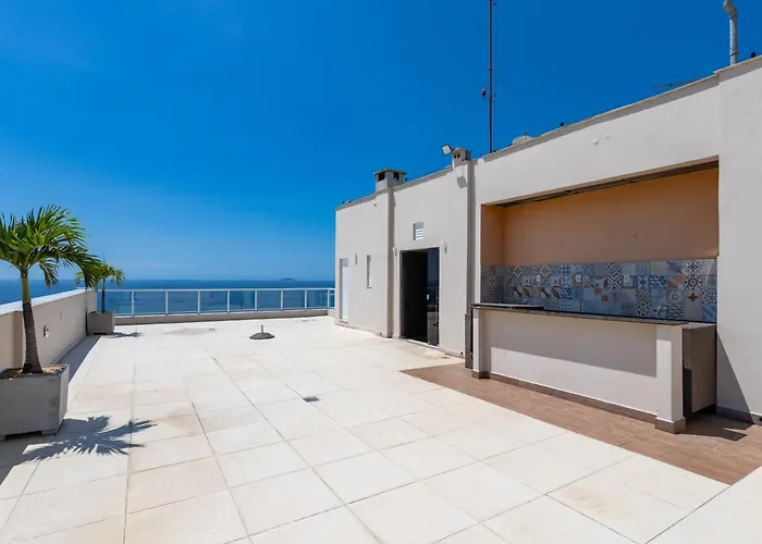 Flat Varanda Vista Mar - Terraço Panorâmico Rio de Janeiro